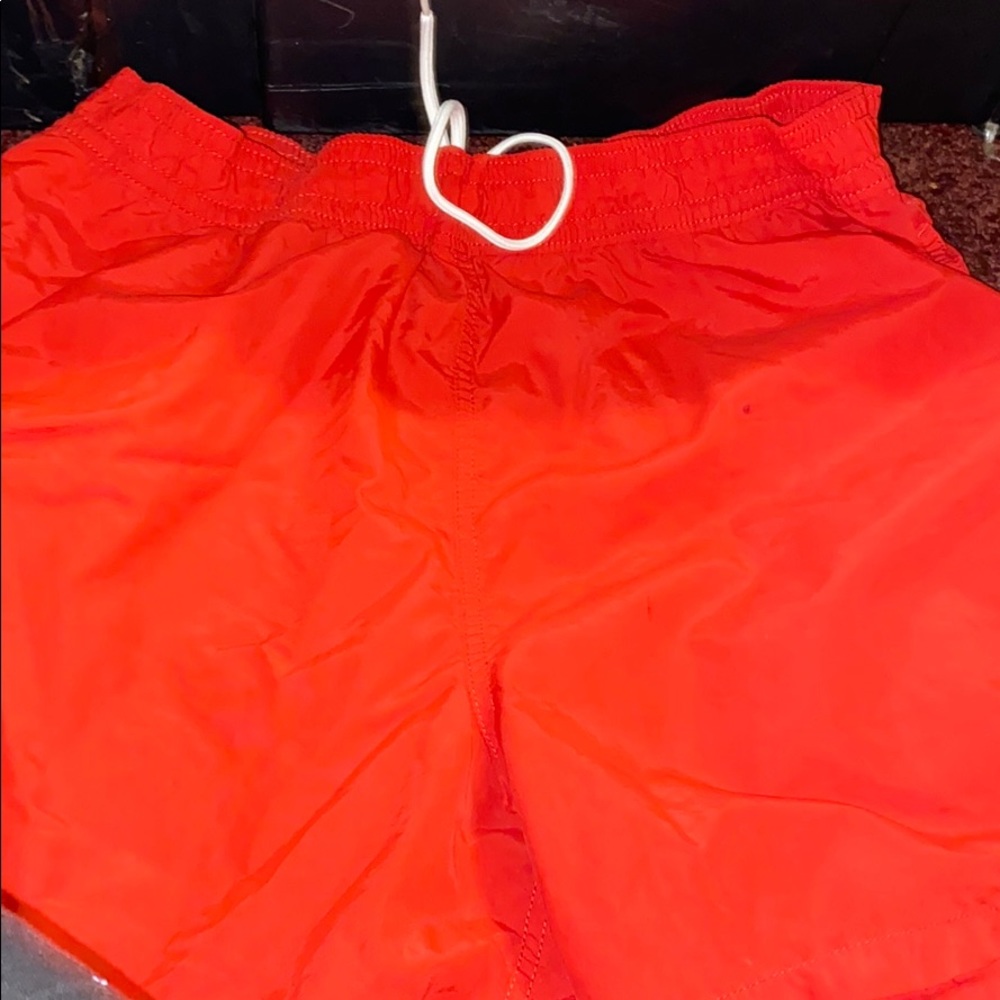 Red polo swim shorts